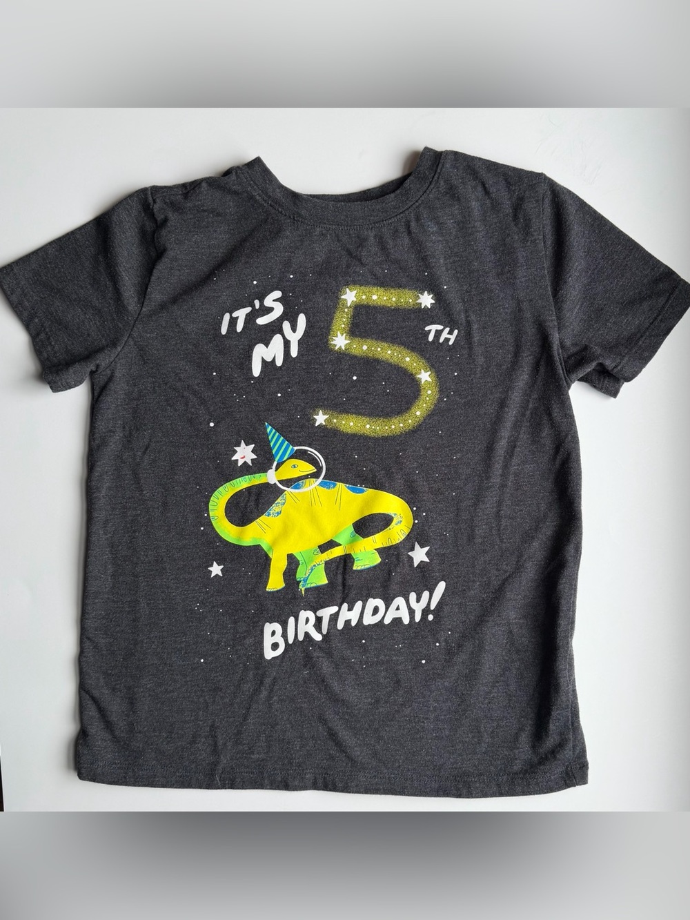Its My 5th Birthday T-Shirt Size S (6/7) Dinosaur Cat & Jack